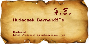 Hudacsek Barnabás névjegykártya
