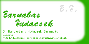 barnabas hudacsek business card