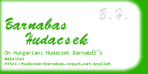 barnabas hudacsek business card